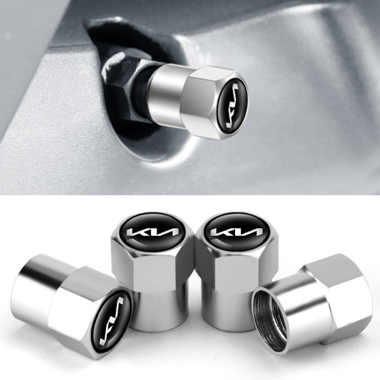 3套賣 適用於起亞KN 汽車輪胎氣門芯裝飾金屬帽