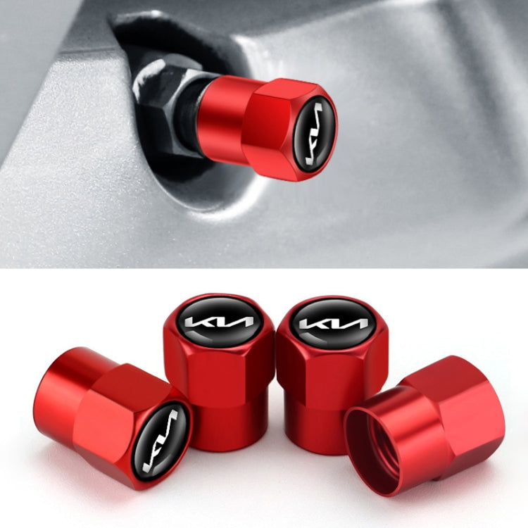 3套賣 適用於起亞KN 汽車輪胎氣門芯裝飾金屬帽