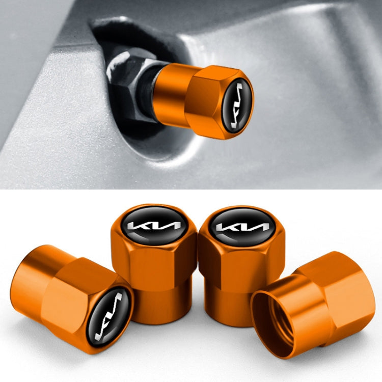 3套賣 適用於起亞KN 汽車輪胎氣門芯裝飾金屬帽