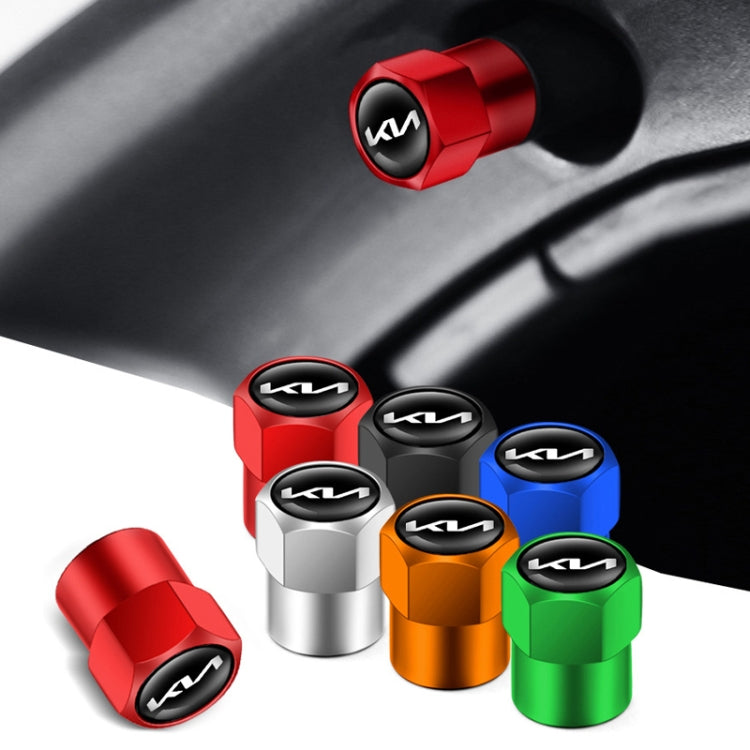 3套賣 適用於起亞KN 汽車輪胎氣門芯裝飾金屬帽