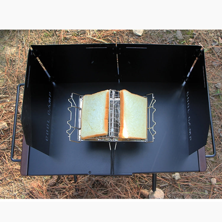 COOLCAMP 戶外露營不銹鋼烤麵包架土司烘烤器可摺疊便攜燒烤網架