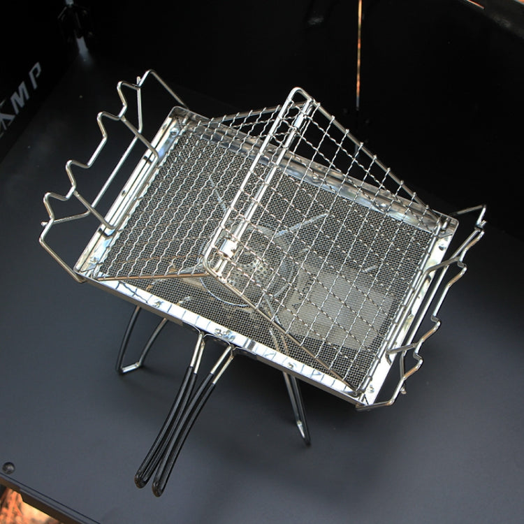 COOLCAMP 戶外露營不銹鋼烤麵包架土司烘烤器可摺疊便攜燒烤網架