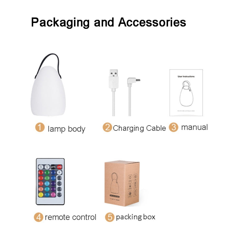 16色光露營氛圍燈led手提燈便攜塑料掛燈USB充電檯燈