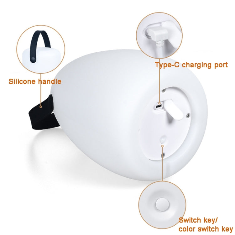 16色光露營氛圍燈led手提燈便攜塑料掛燈USB充電檯燈