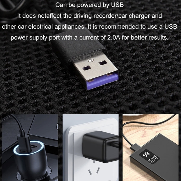 多功能USB風扇透氣散熱汽車坐墊