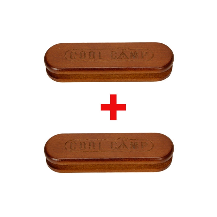 COOL CAMP 戶外露營便攜燒烤盤實木手柄烤肉盤防燙手提雙耳圓形烤盤木柄