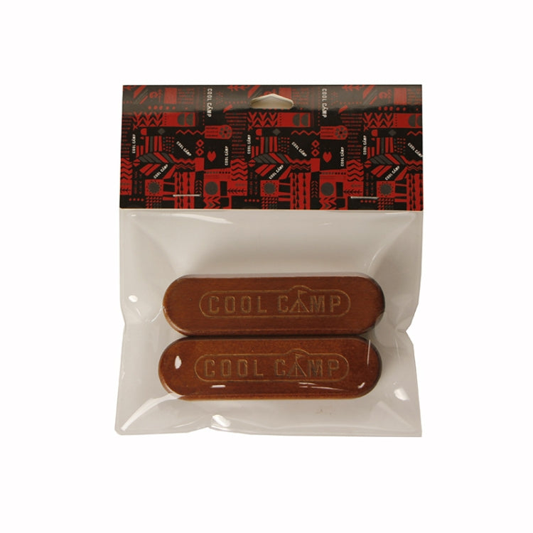 COOL CAMP 戶外露營便攜燒烤盤實木手柄烤肉盤防燙手提雙耳圓形烤盤木柄