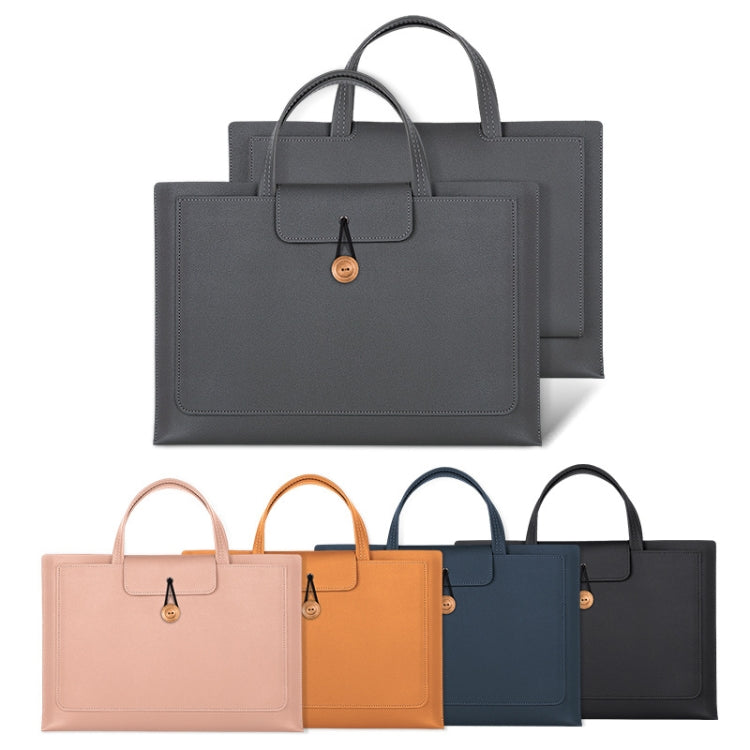 鬆緊紐扣筆記本電腦防水PU手提包