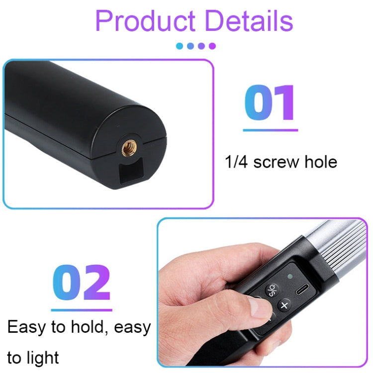 RGB 39顆燈珠攝影補光燈 LED手持直播棒燈