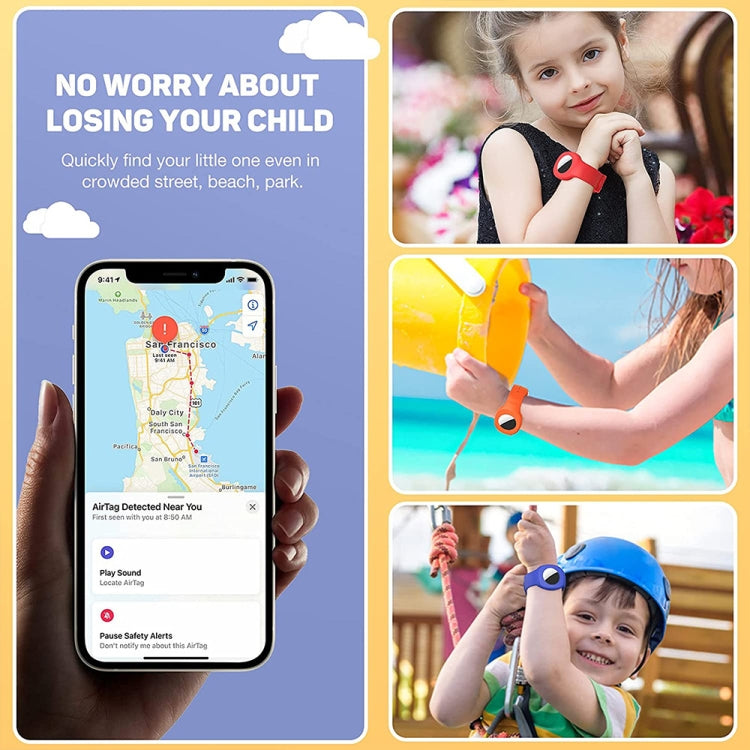 適用於Airtag 硅膠兒童手錶帶保護殼