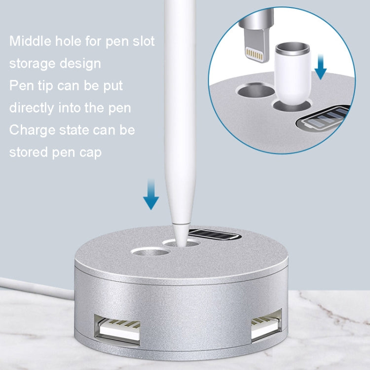 適用於Apple Pencil 1 3 USB口充電鋁合金底座