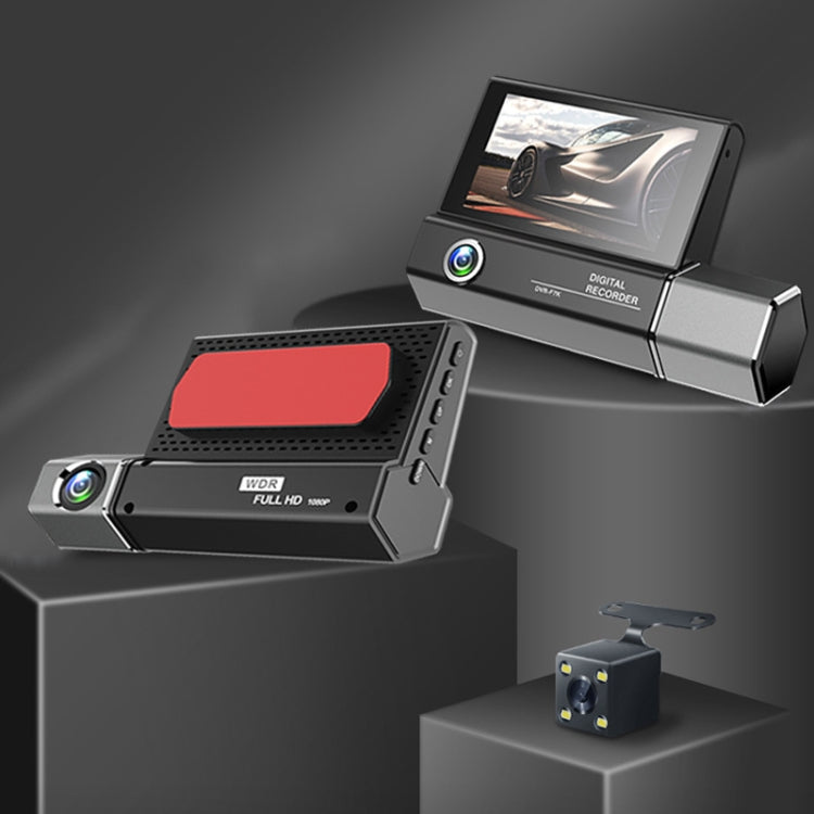 3鏡頭錄像高清1080P多國語言行車記錄儀