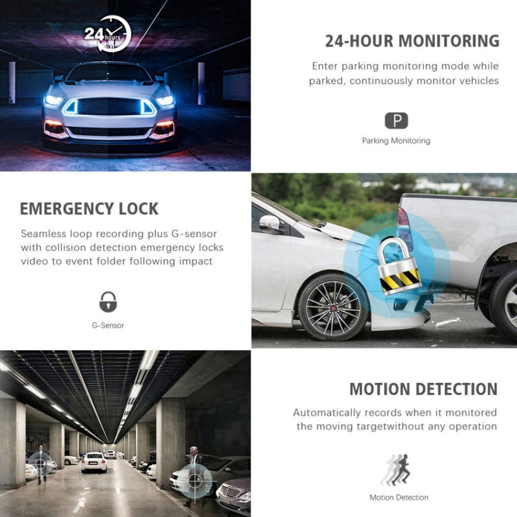 3鏡頭錄像高清1080P多國語言行車記錄儀