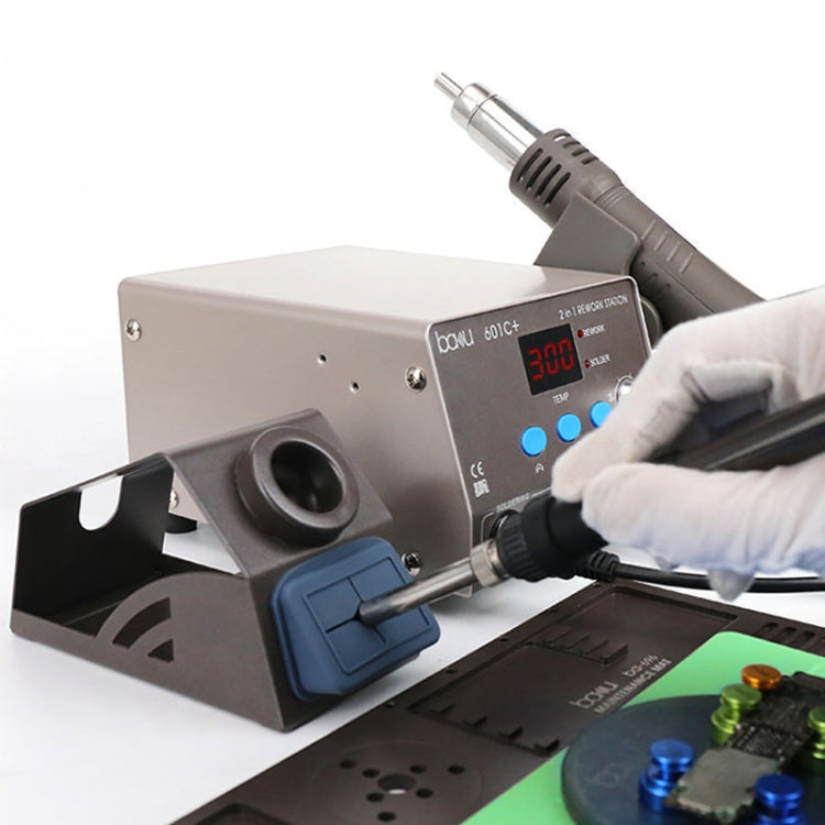 巴酷 BA-601C+ 數顯2合1電烙鐵熱風器手機維修拆焊可調溫