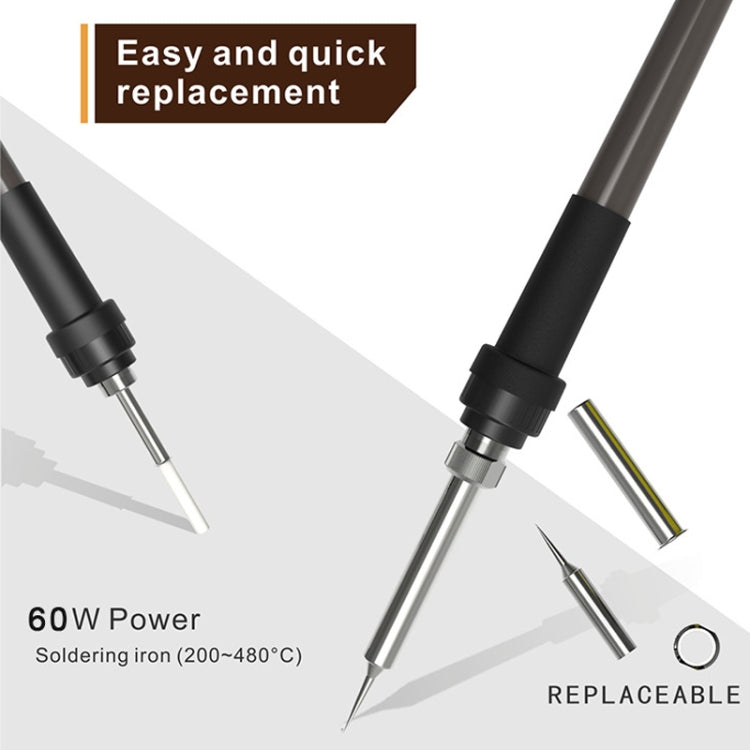 巴酷 BA-601C+ 數顯2合1電烙鐵熱風器手機維修拆焊可調溫