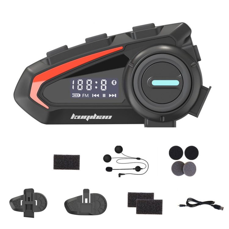 酷騎寶 摩托車頭盔防水藍牙耳機 帶屏幕