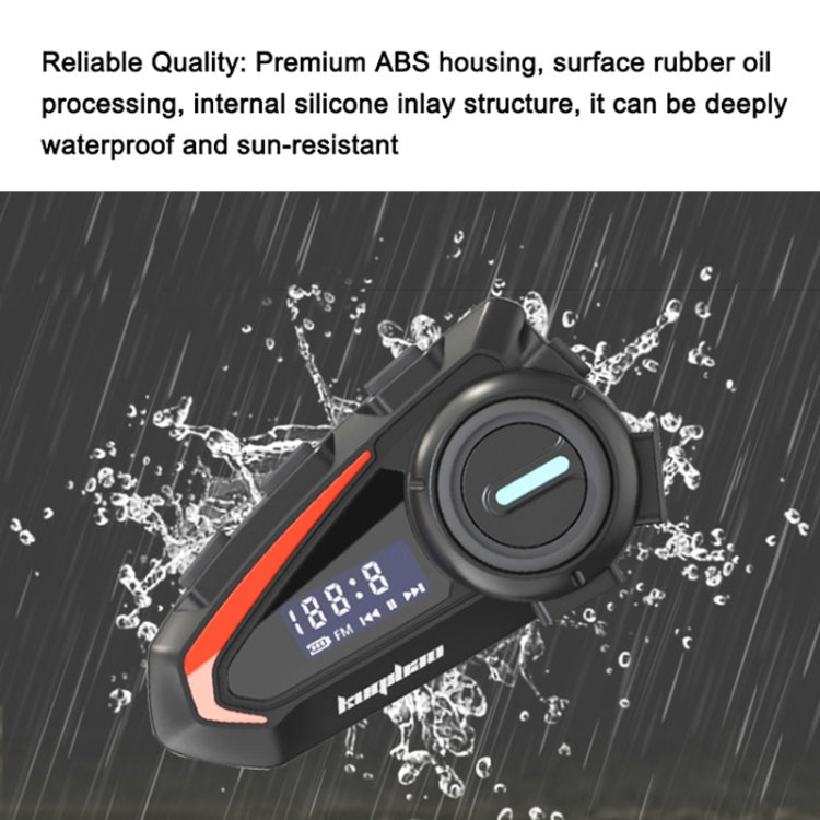 酷騎寶 摩托車頭盔防水藍牙耳機 帶屏幕