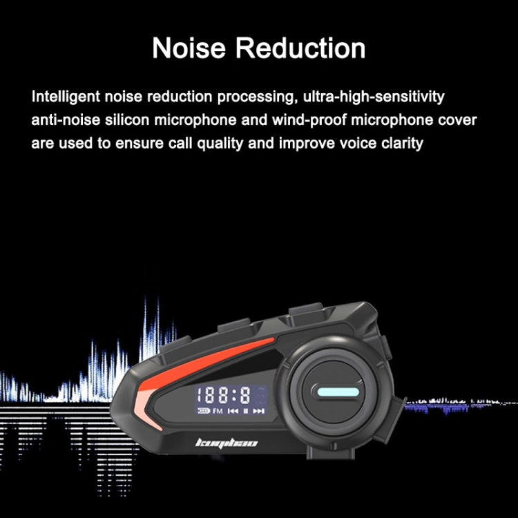 酷騎寶 摩托車頭盔防水藍牙耳機 帶屏幕