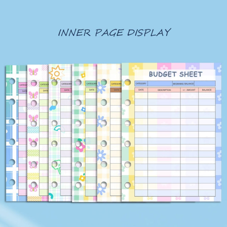 A7 拼圖圖案高顏值手帳本隨身口袋本活頁筆記本現金預算本