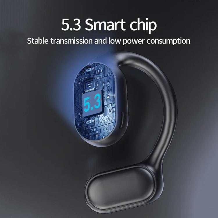 空氣傳導掛耳式LED數顯無線ENC降噪運動藍牙耳機