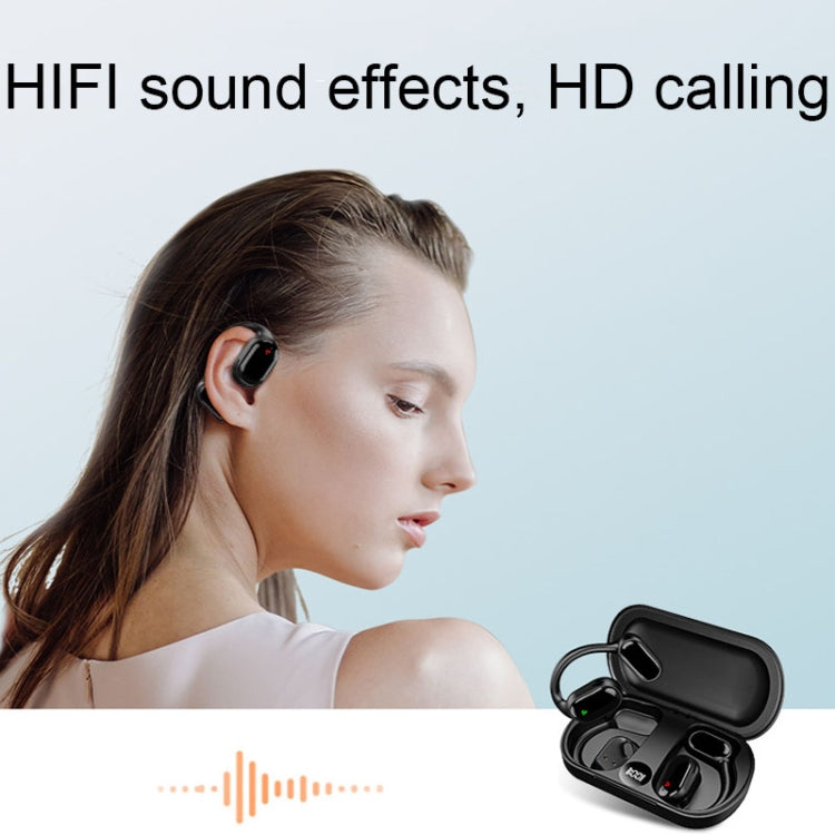 空氣傳導掛耳式LED數顯無線ENC降噪運動藍牙耳機