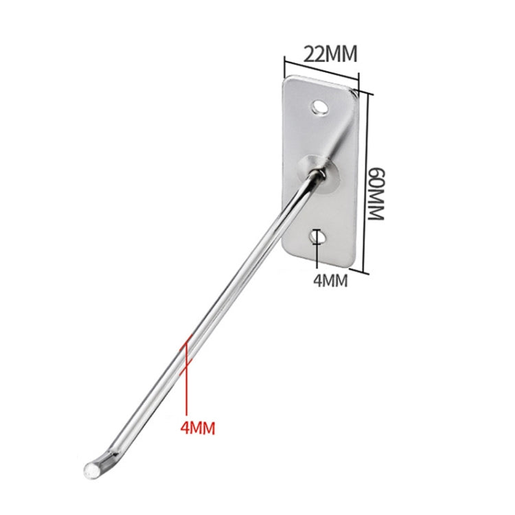 10pcs 4mm粗釘牆展示飾品掛鈎單線鈎