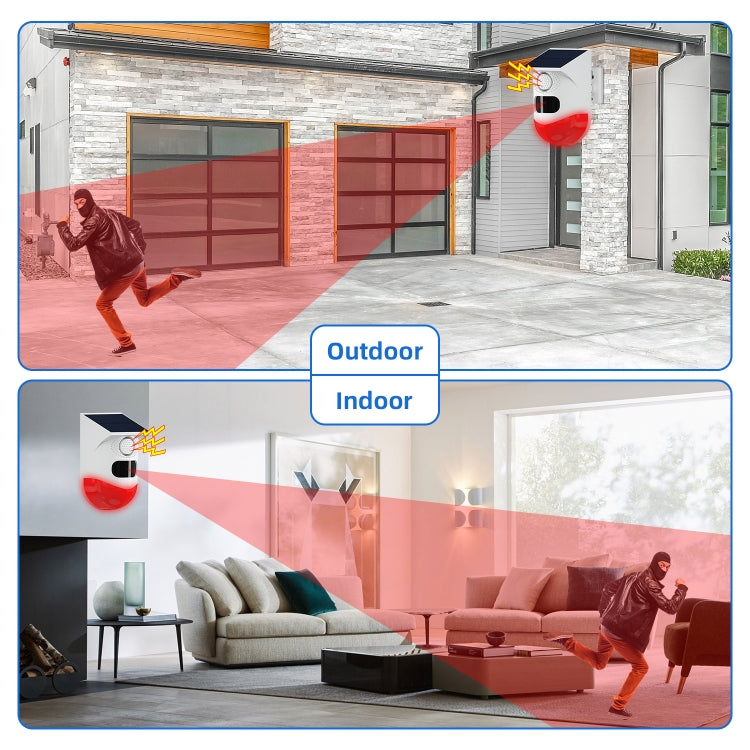 太陽能人體紅外感應遙控報警器動物驅趕報警器