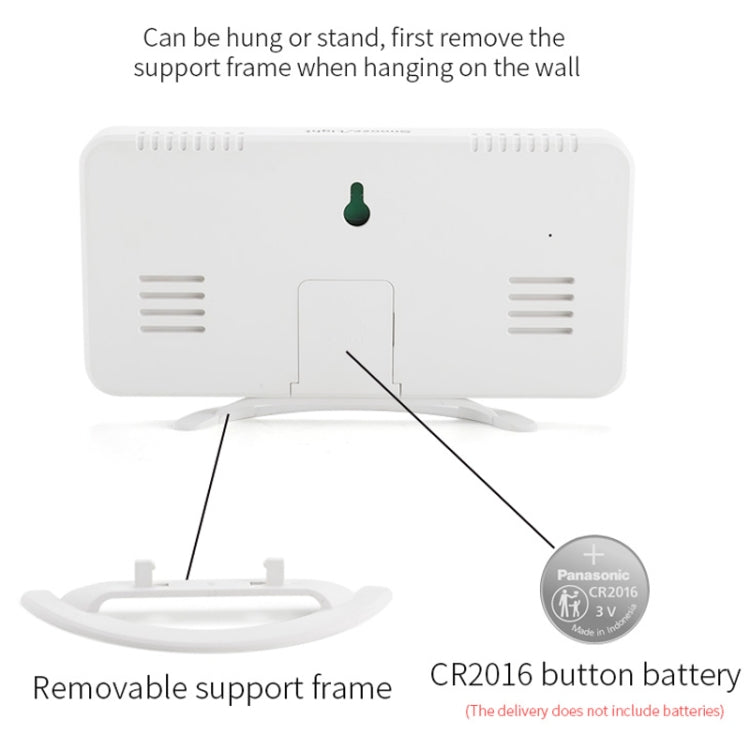 TS-8201 LED数字鏡面鬧鐘 大屏雙USB桌面台鐘