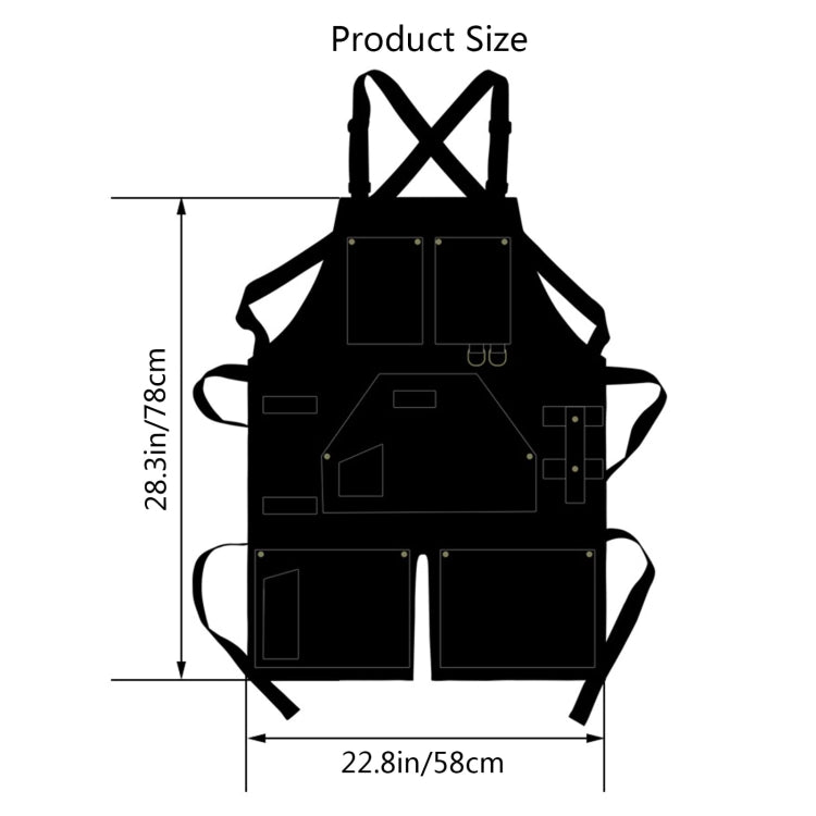 厚帆布工作服工匠圍裙