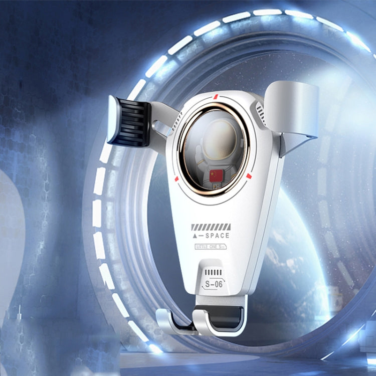 S-06  車載支架鋁合金出風口重力可伸縮旋轉手機支架