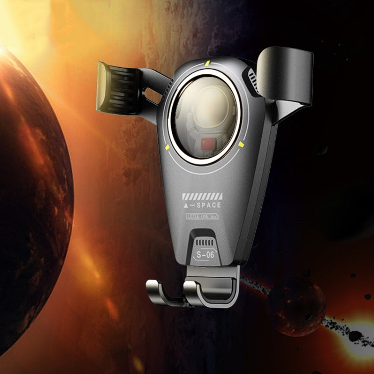 S-06  車載支架鋁合金出風口重力可伸縮旋轉手機支架