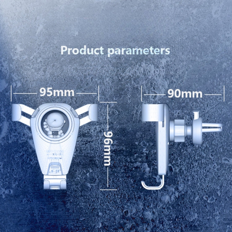 S-06  車載支架鋁合金出風口重力可伸縮旋轉手機支架