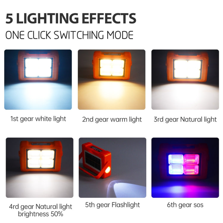 太陽能投光燈 便攜手電筒應急工作燈