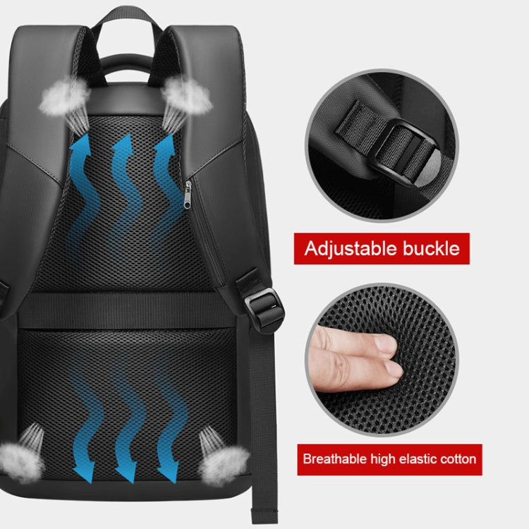 EVA硬殼可擴容筆記本電腦雙肩包 帶USB接口 多功能商務旅行背包