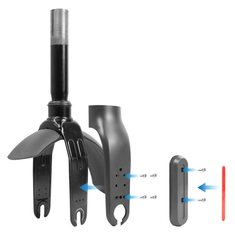 適用於小米M365 / PRO / 1S 滑板車配件 前叉塑膠保護蓋反光條套裝