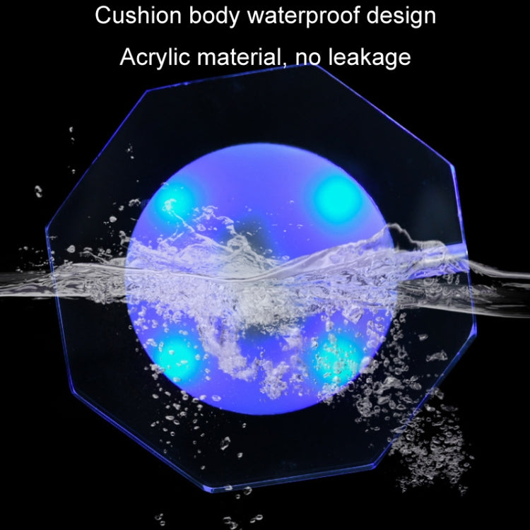 LED發光亞克力杯墊 透明水晶底座