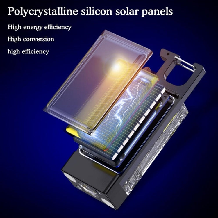 戶外露營多功能太陽能高亮迷你鑰匙扣燈