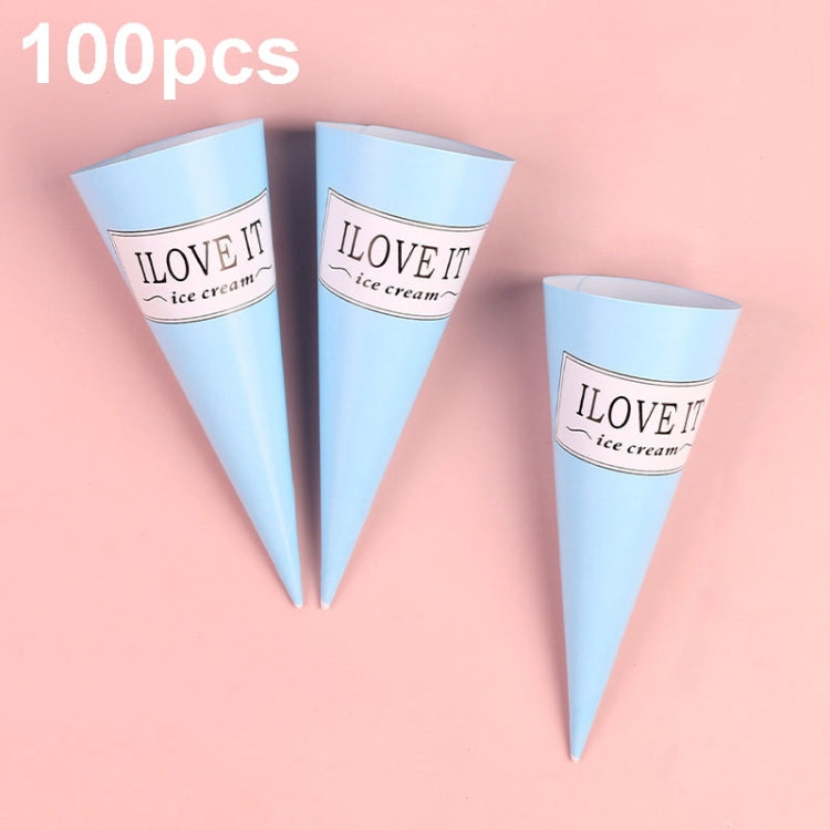 100個賣 一次性冰淇淋紙托 甜筒尖底托紙