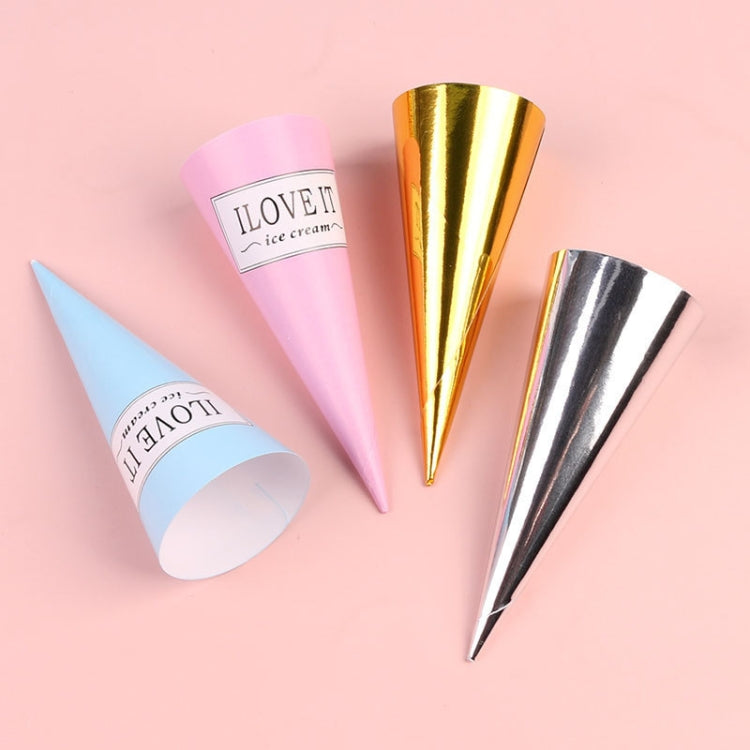 100個賣 一次性冰淇淋紙托 甜筒尖底托紙