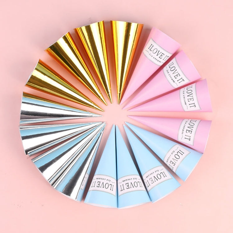 100個賣 一次性冰淇淋紙托 甜筒尖底托紙