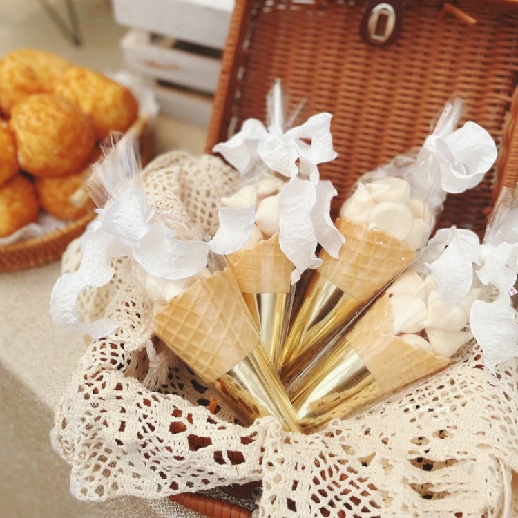 100個賣 一次性冰淇淋紙托 甜筒尖底托紙