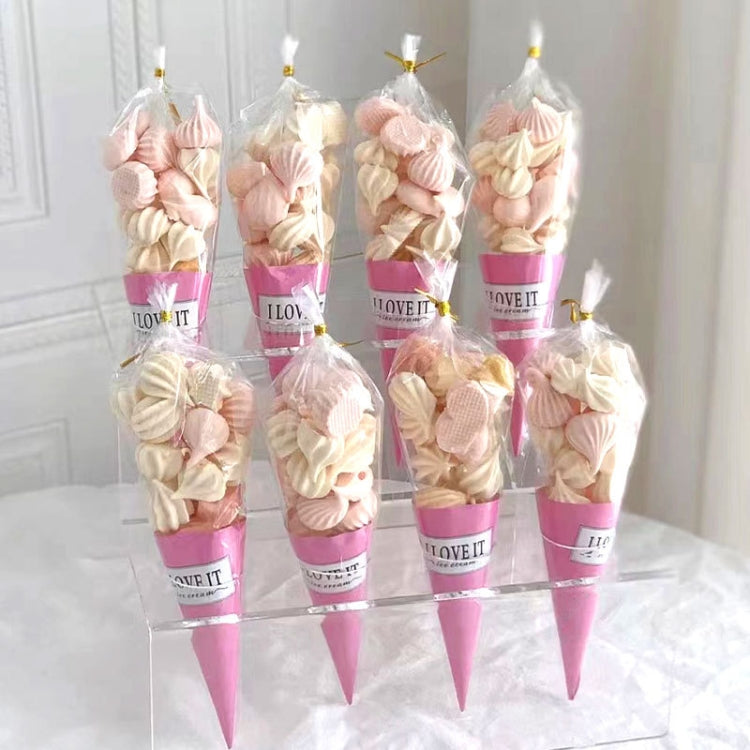 100個賣 一次性冰淇淋紙托 甜筒尖底托紙