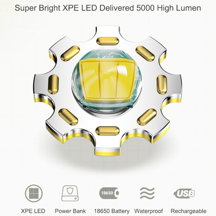 1800mAh LED戶外強光照明鋰電池手電筒