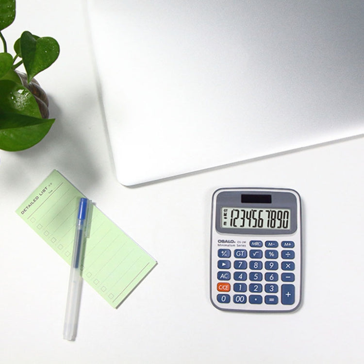 奧斯歐 10位LCD屏太陽能雙電源台式計算器 迷你學生計算器