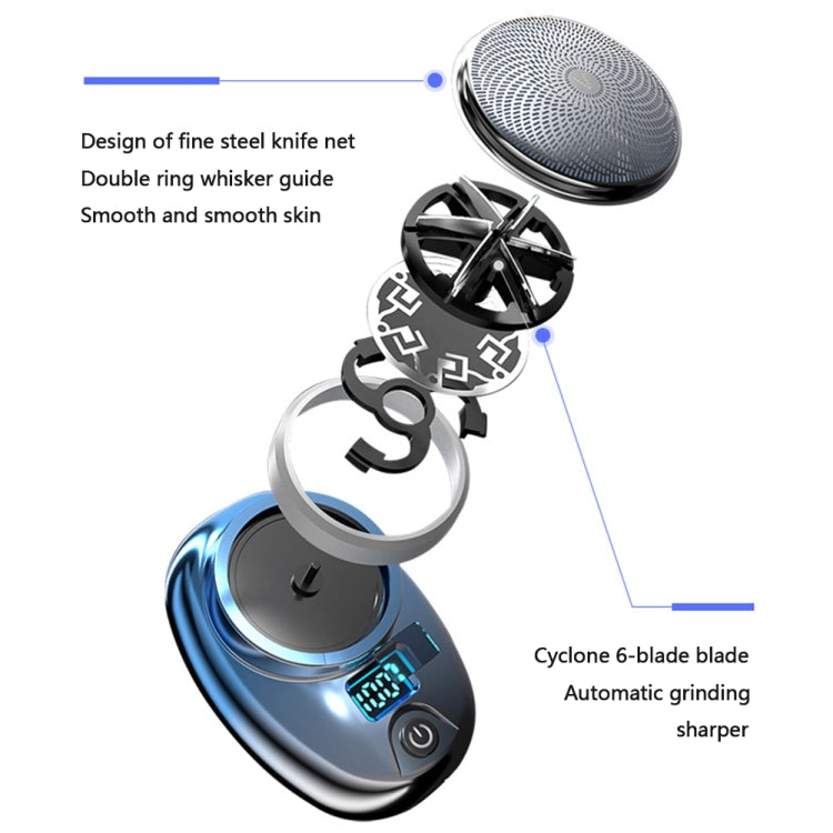 便攜數顯剃鬚刀迷你可水洗電動刮鬍刀