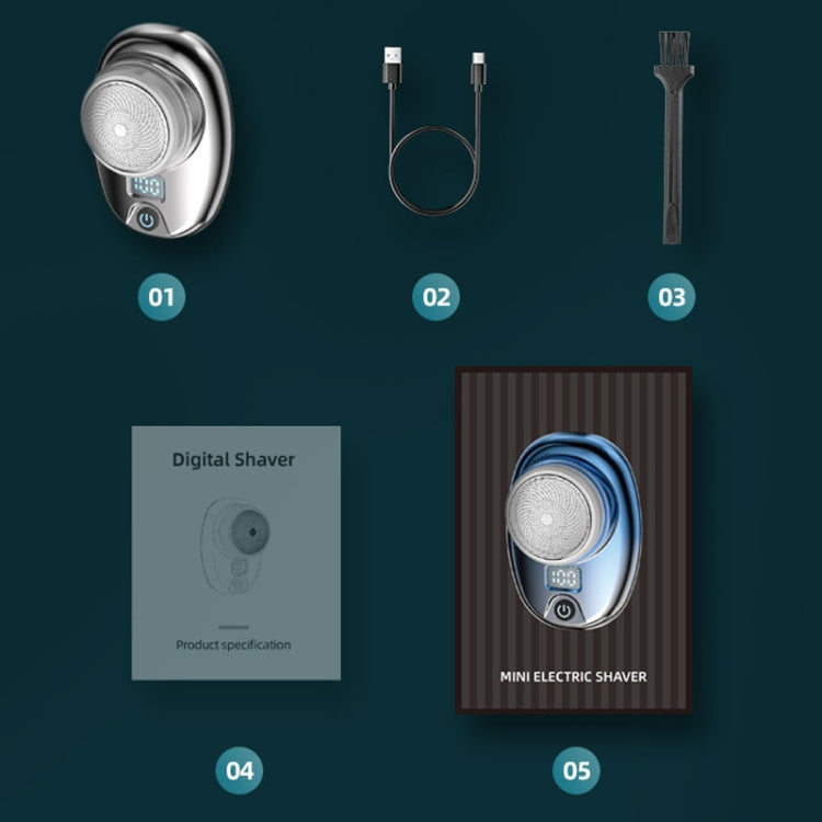 便攜數顯剃鬚刀迷你可水洗電動刮鬍刀