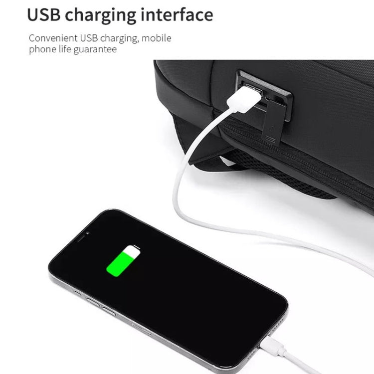 商務大容量旅行包 多功能防水筆記本電腦背包 帶USB接口