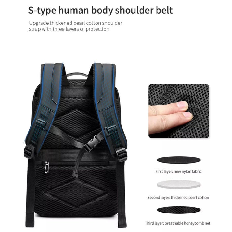 商務大容量旅行包 多功能防水筆記本電腦背包 帶USB接口