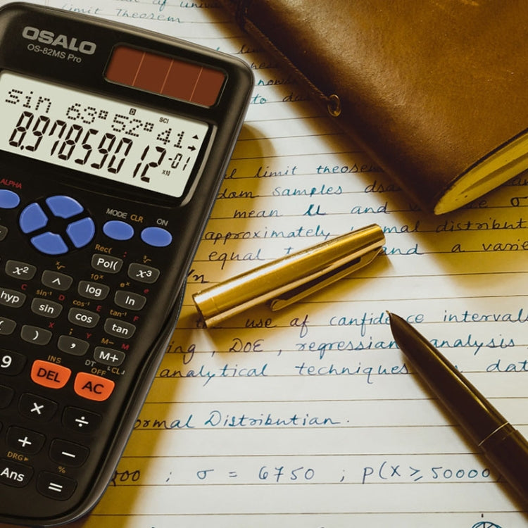 奧斯歐 OS-82MS Pro 240功能LCD屏太陽能雙電源插蓋教學計算器