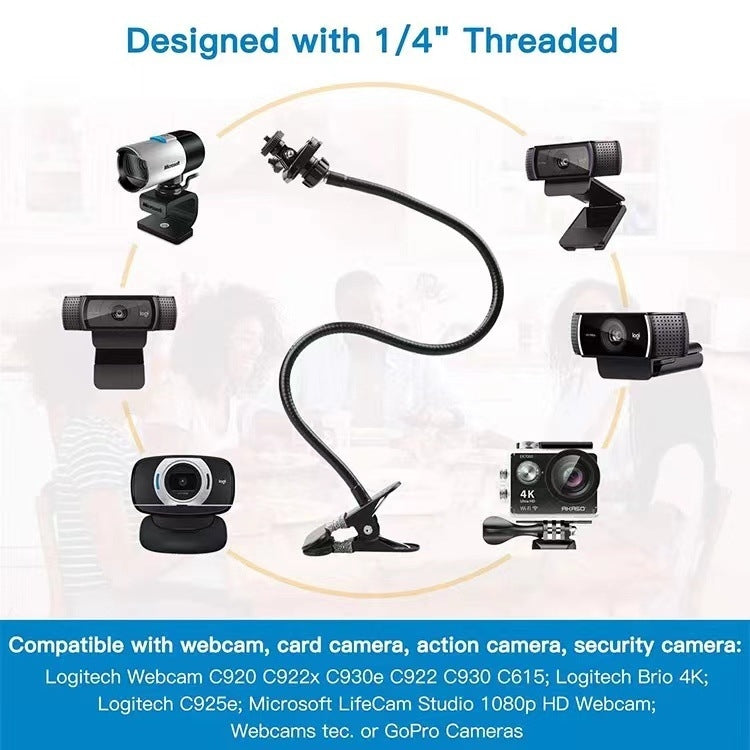 桌面大力懶人軟管蛇形支架 手機直播攝影配件